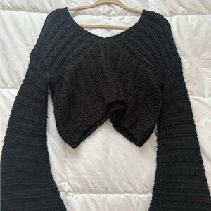 Sadie & Sage Black V-Neck Sweater